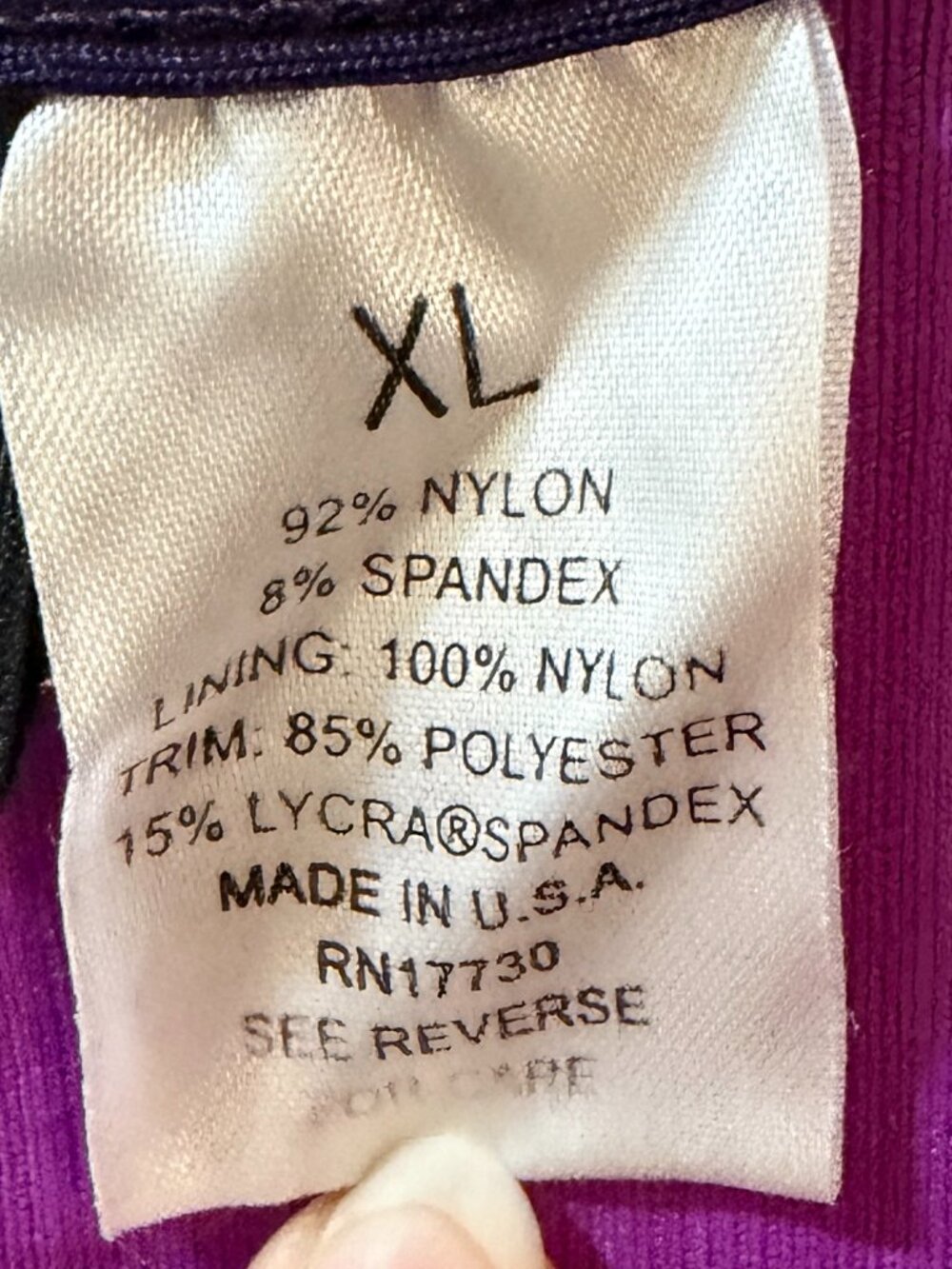 Purple Ribbed Wrap Front Workout Tank - Picture 4 of 6